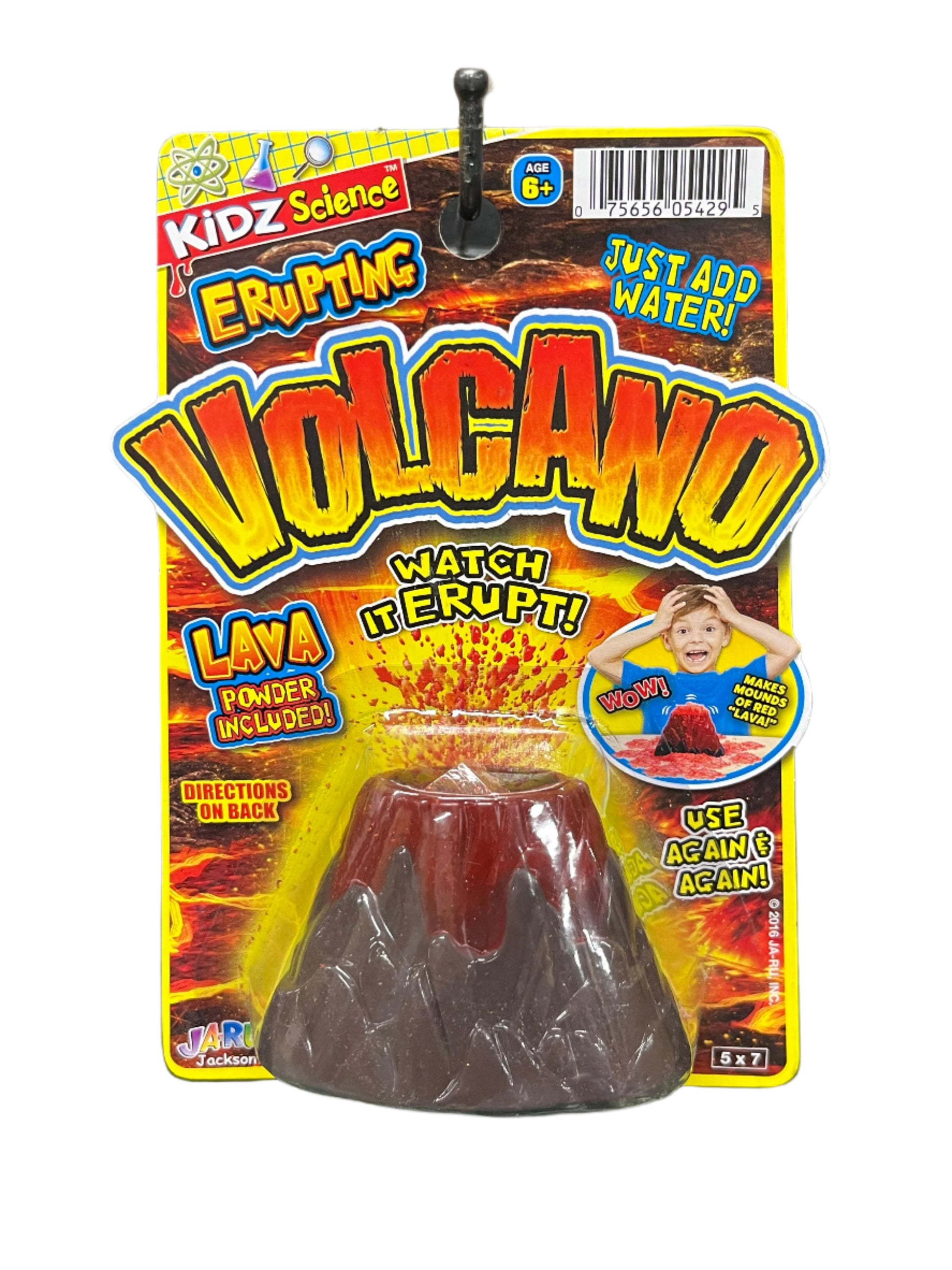 Packaged volcano toy 