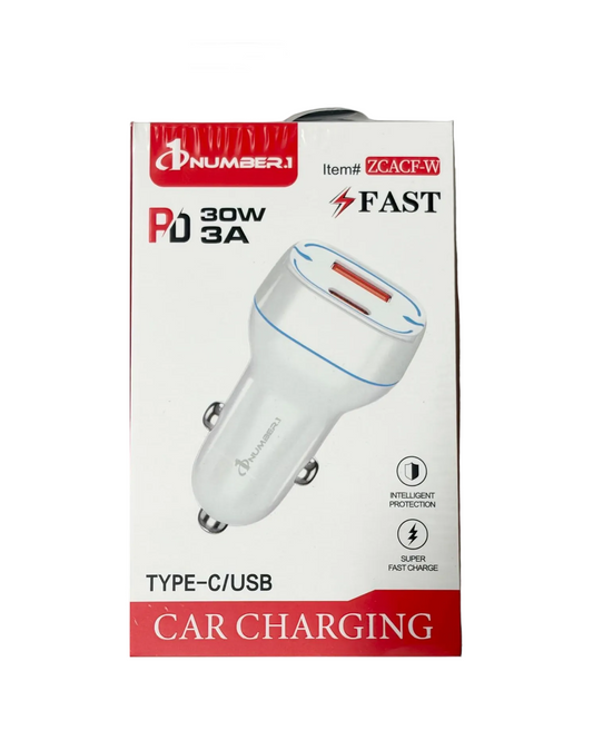 PD 30W Super Fast Dual Port Car Charger 12/bx