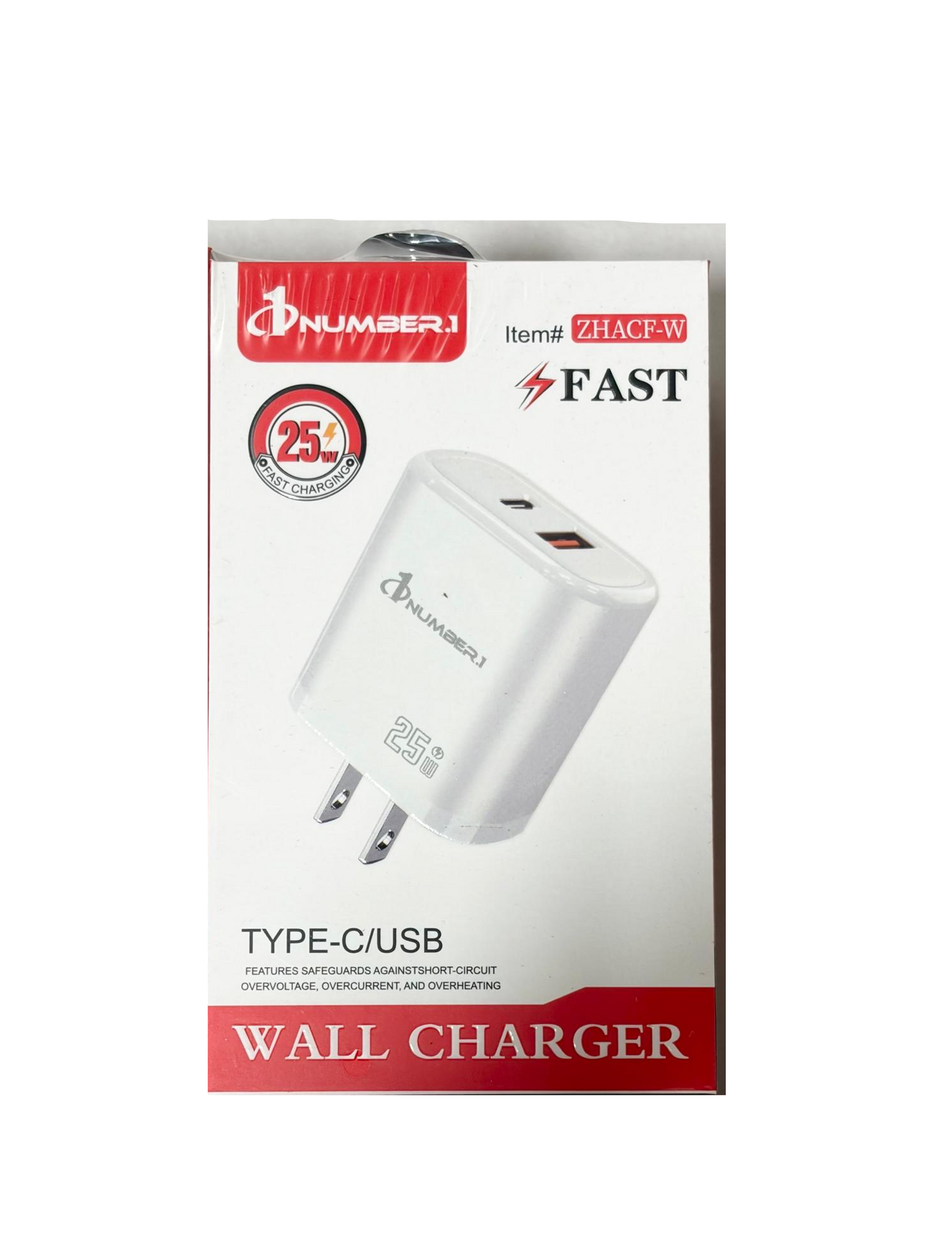 25W Super Fast Dual Port Wall Charger 12/bx