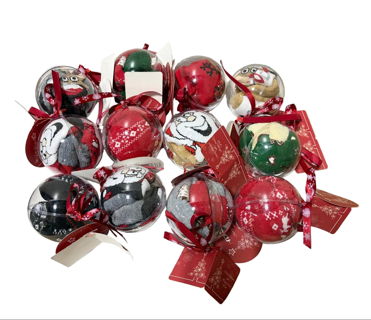 Holiday Assorted Gift Ornament Crew Socks (Size 9-11)