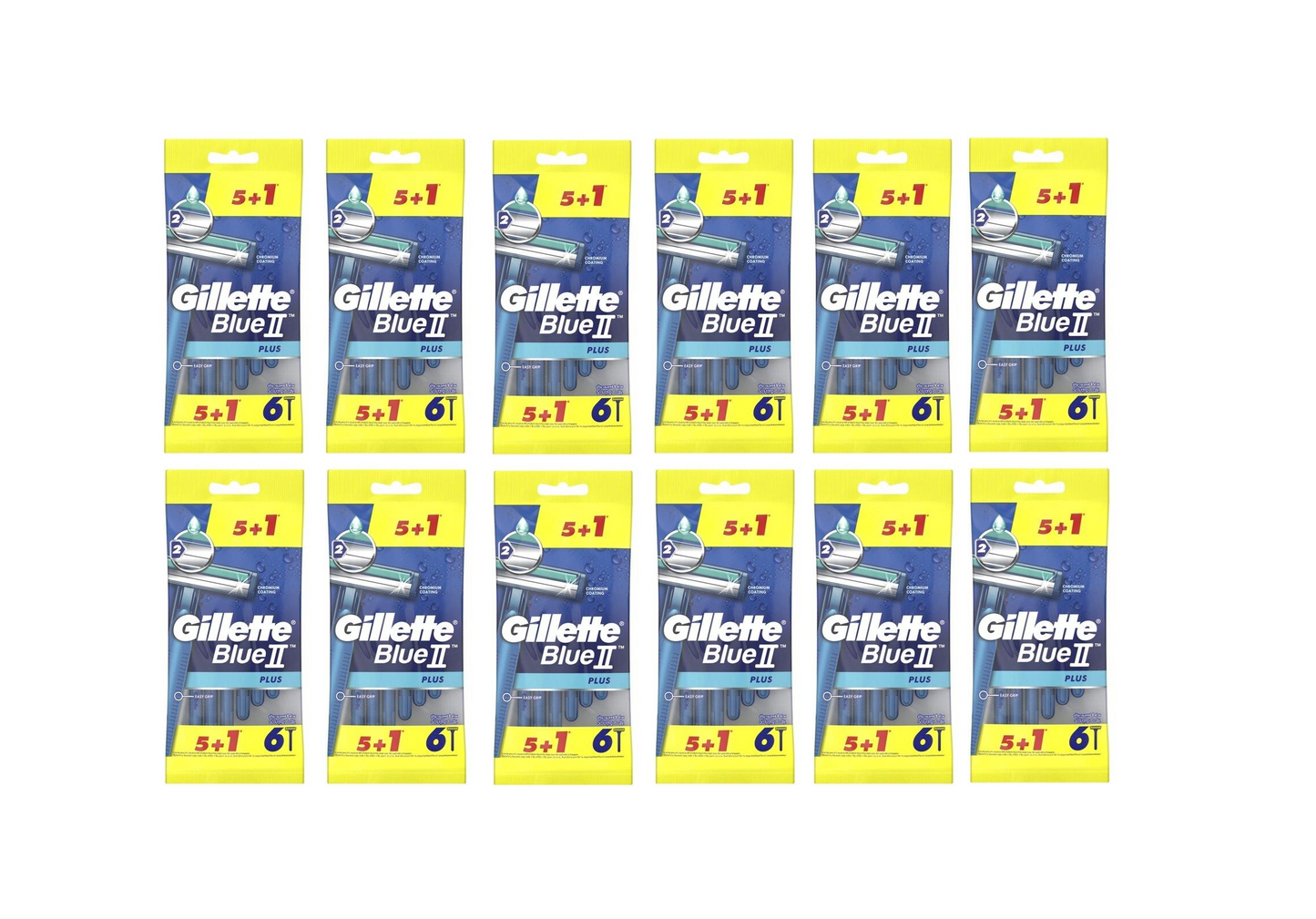 Gillette Blue Disposable Razors 6ct 12/bx