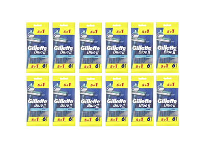 Gillette Blue Disposable Razors 6ct 12/bx
