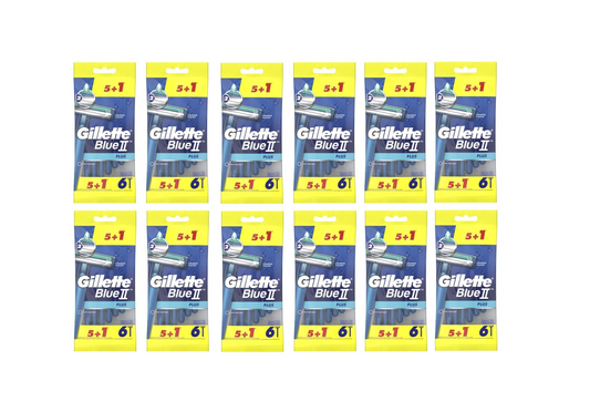 Gillette Blue Disposable Razors 6ct 12/bx