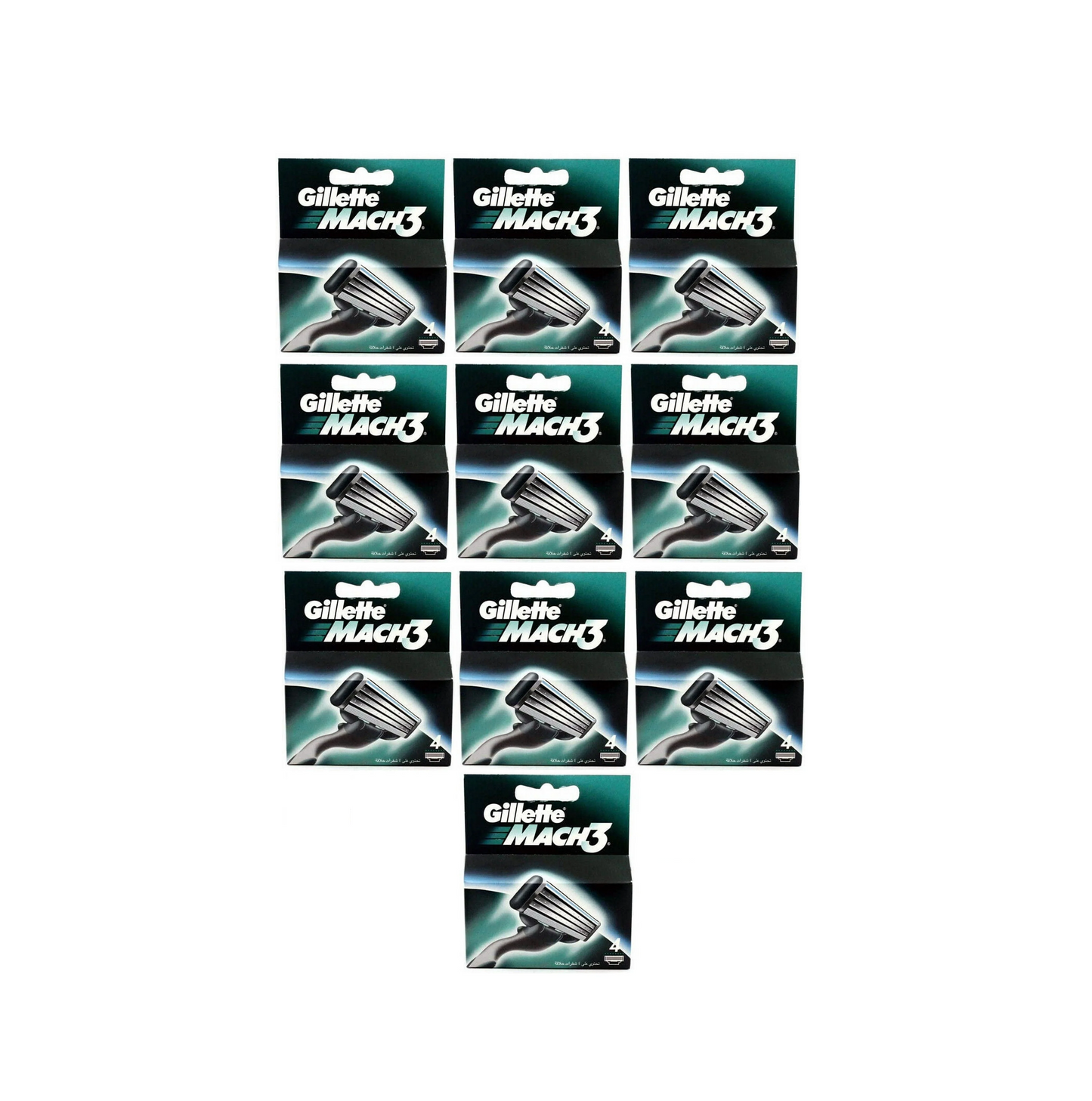 Gillette Mach 3 Refill Blades 4 Pack 10/bx