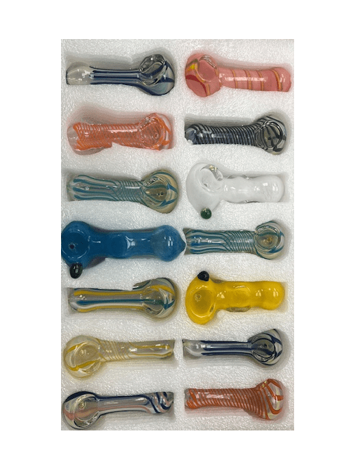 Glass Hand Pipes 3.5" 14/bx
