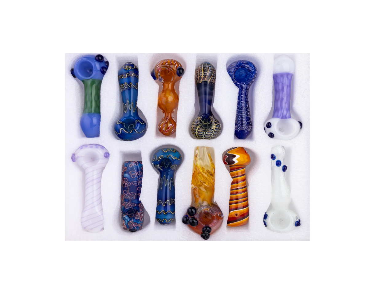 Glass Thick Hand Pipes 4.5" 12/bx