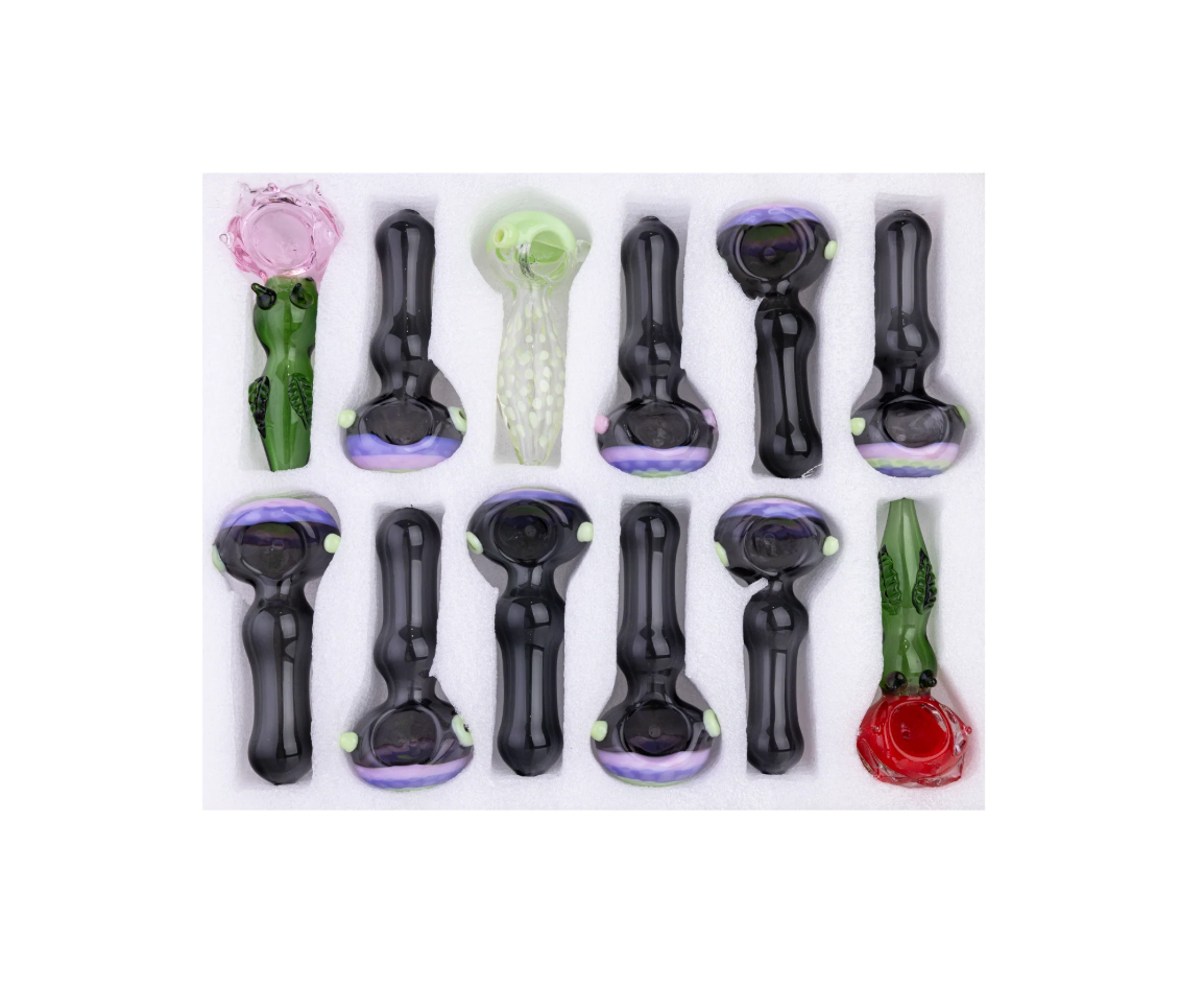 Glass Thick Hand Pipes 5" 12/bx