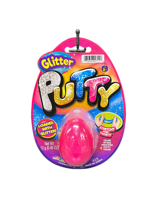 Packaged glitter putty 