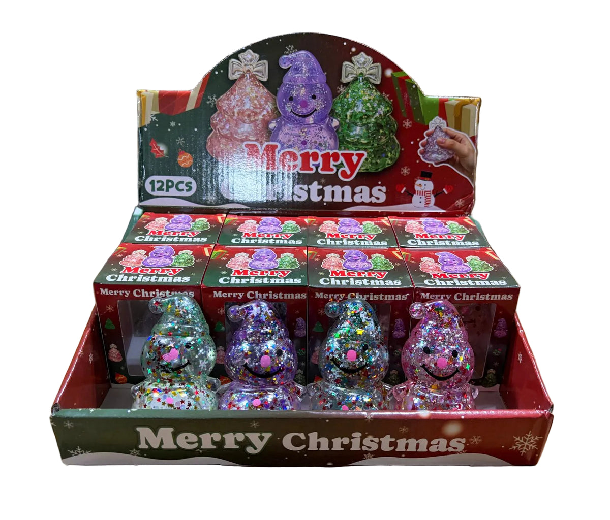Squishy Holiday Snowman Vent Toy 12/bx
