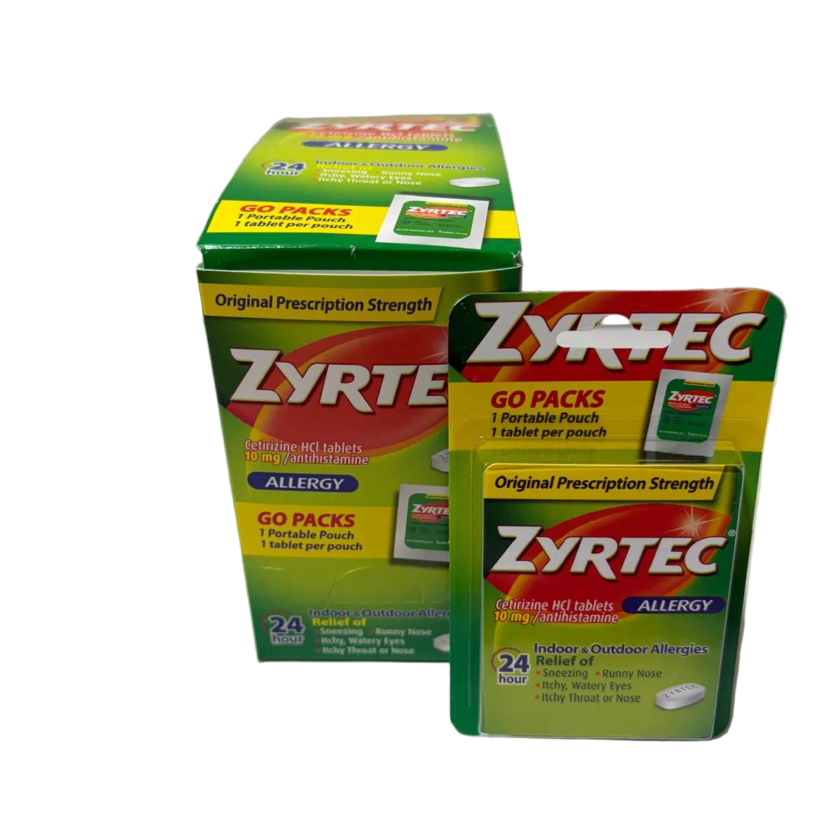 Hanging Blister Pack Zyrtec 6/cards