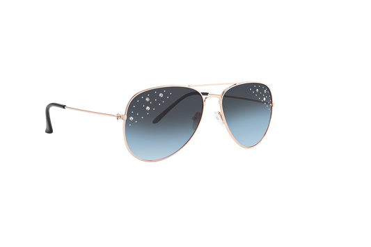 wholesale Lady Rhinestone Aviator Sunglasses 12/bx