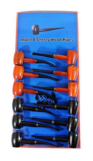 Maple & Cherry Wood Pipes 12/card