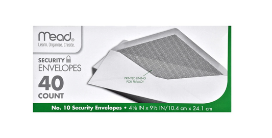 Mead security envelopes 