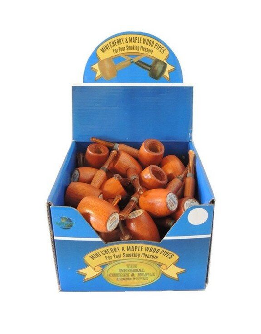 Mini Cherry & Maple Wood Pipes 24/bx