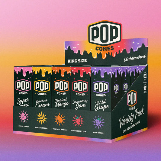 POP Variety Pack King Size Unbleached Cones 3pk 25/bx