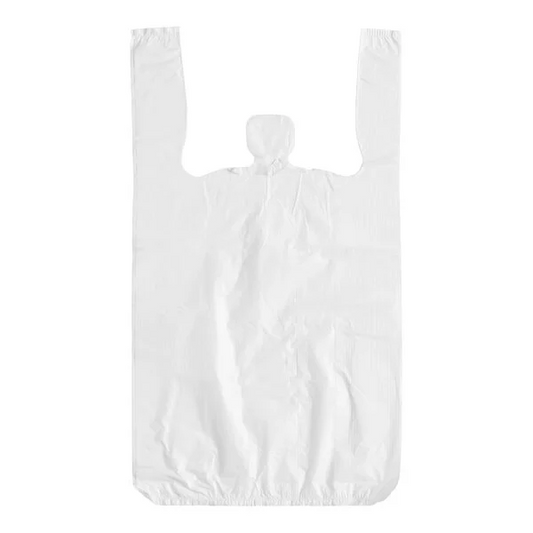 Plastic T-Shirt Small White Bags 1/10 20mic 450 Bags
