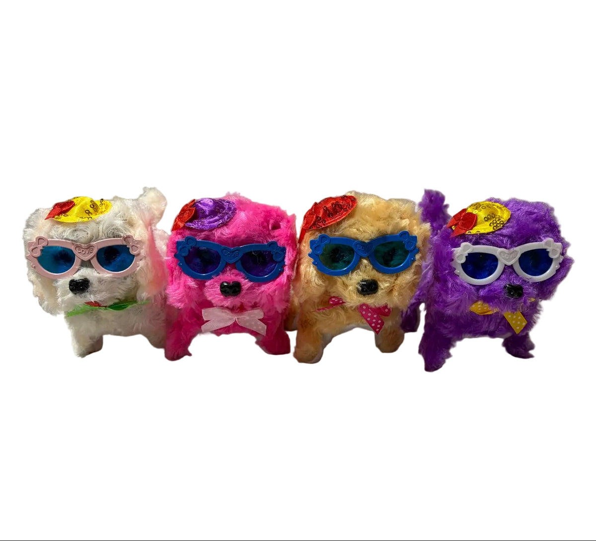 Cute Animated Walking Plush Puppy Dog 🐶 Light-Up Eyes, Barks & Moves! 12/bx