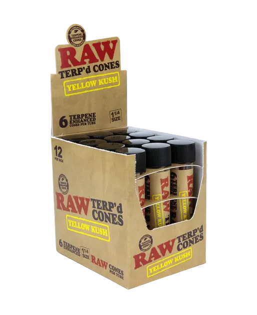 Raw Terp'd 1 1/4 Cones 6pk 12/bx (Choose your Flavor)