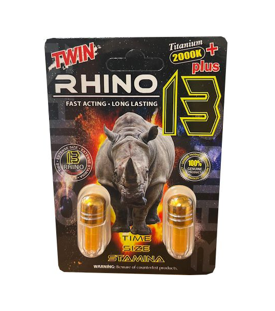 Rhino 13 For Men 2pk 24/bx