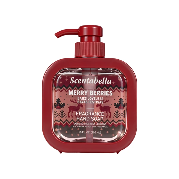Scentabella Hand Soap 10oz Holiday Merry Berries 12/bx