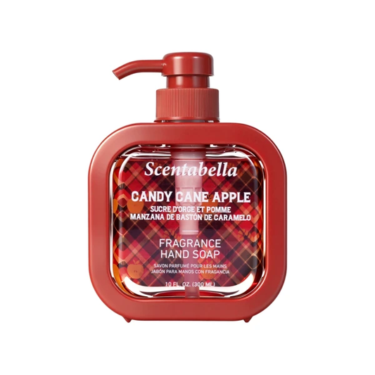 Scentabella Hand Soap 10oz Holiday Plaid Candy cane apple 12/bx