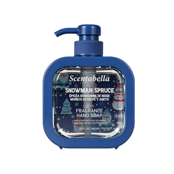 Scentabella Hand Soap 10oz Holiday Snowman Spruce 12/bx