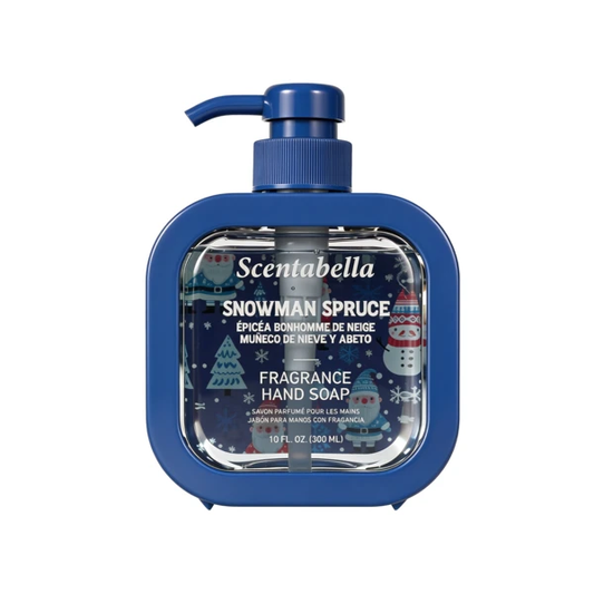 Scentabella Hand Soap 10oz Holiday Snowman Spruce 12/bx
