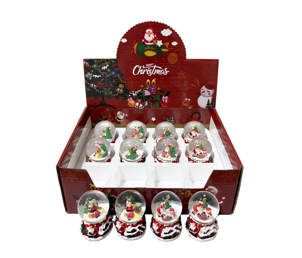 Christmas 2" Snow Globe Assorted Styles 12/Display