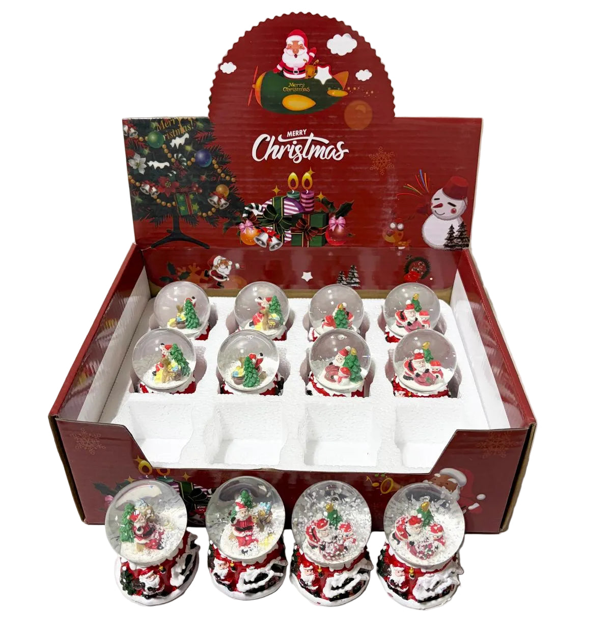 Christmas 2" Snow Globe Assorted Styles 12/Display