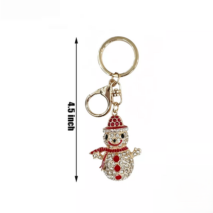 Christmas Snowman Rhinestone Keychain 12/bx