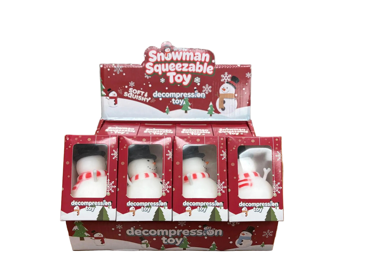 Holiday squishy Snowman Vent Toy 12/bx