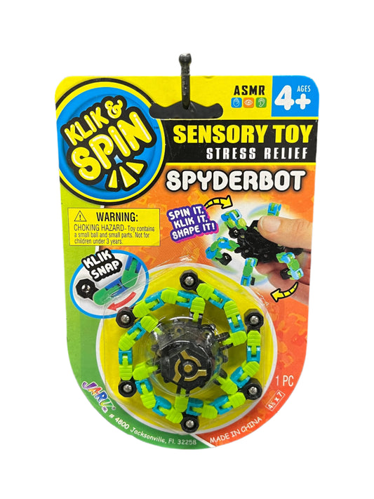 Klik & Spin sensory toy stress relief Spyderbot 