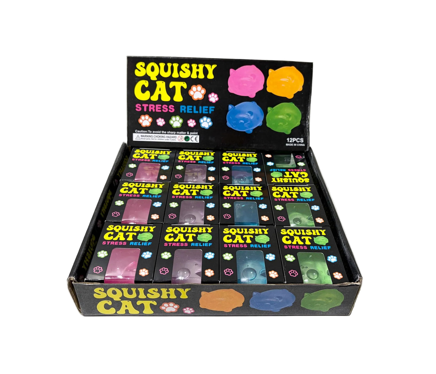 Squishy Cat Stress Relief 12/bx