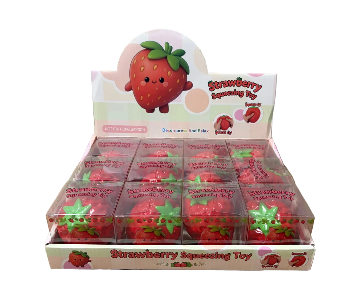 Squishy Crunchy Strawberry Vent Toy 12/bx