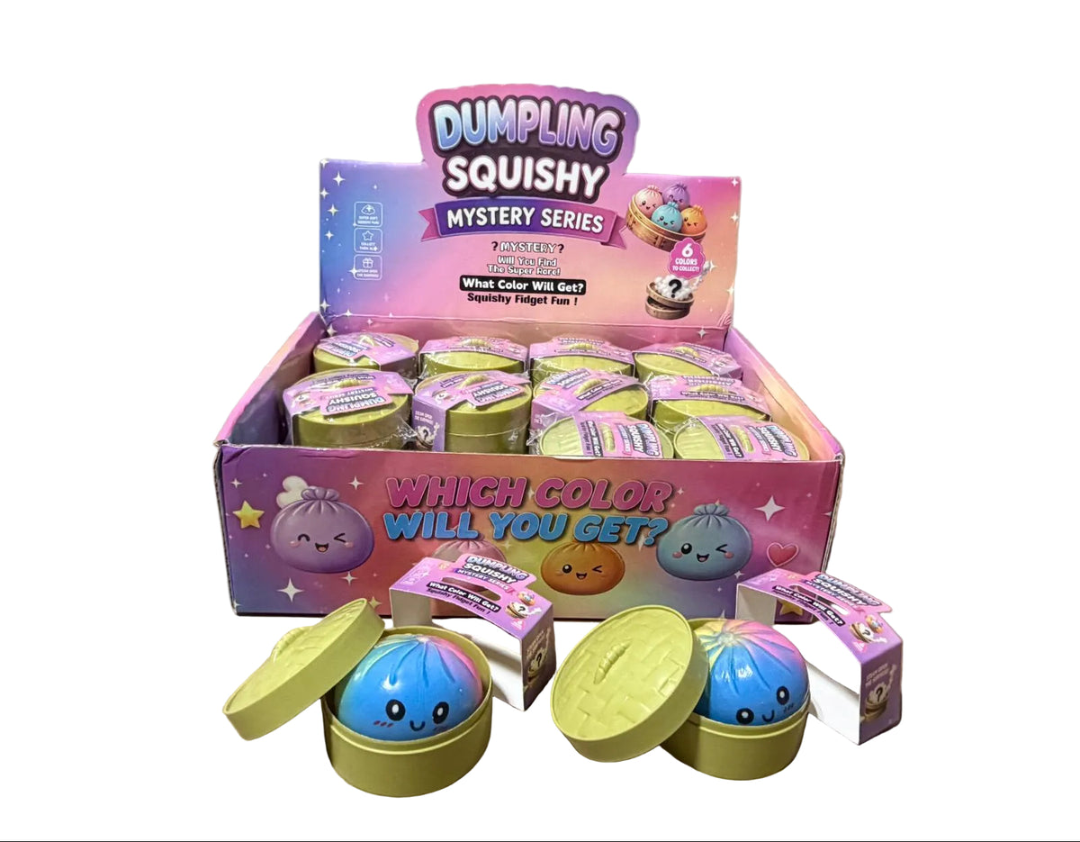 Squishy MINI Multi Color Dumpling Toy 24/display