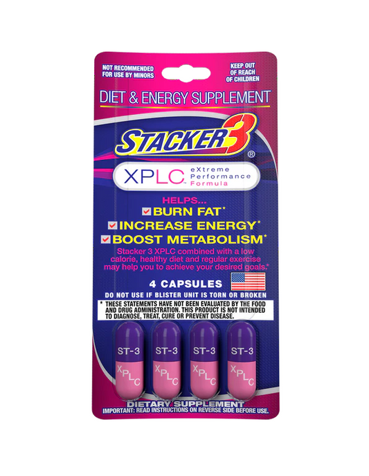 Stacker 3 XPLC Diet & Energy supplement 4/ct Packets 24/bx