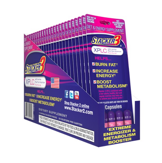 Stacker 3 XPLC Diet & Energy supplement 4/ct Packets 24/bx