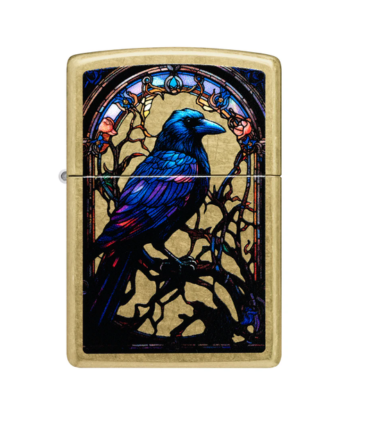 Zippo Stained Glass Raven Design #46946