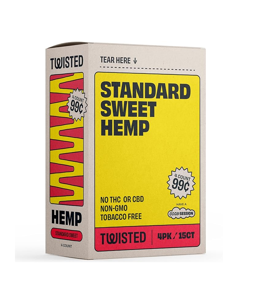 Twisted Hemp Wraps Pre-priced $0.99 4pk 15/bx