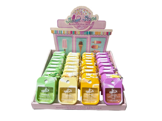 Sweet Stops Scented hand sanitizer spray with Keychain Charm 40ct Display