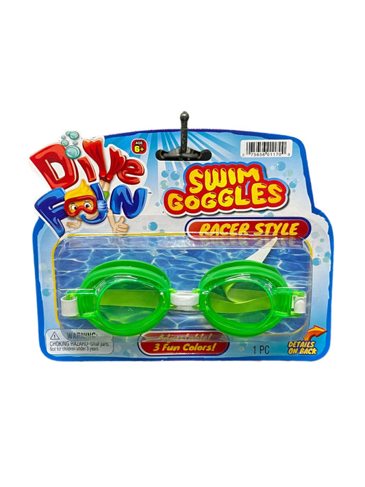 swim goggles in packaging