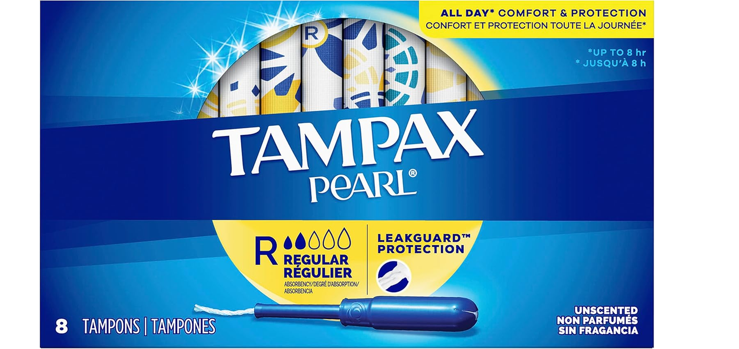 Tampax Pearl Regular Tampons 8ct, 12/bx