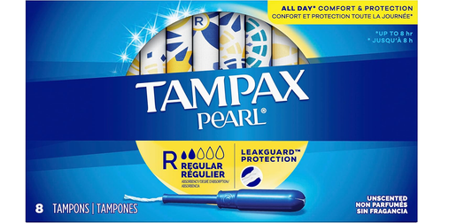 Tampax Pearl Regular Tampons 8ct, 12/bx