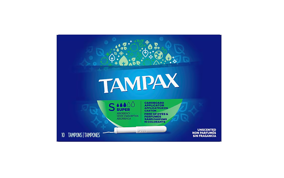 Tampax Super Tampons 10ct, 12/bx