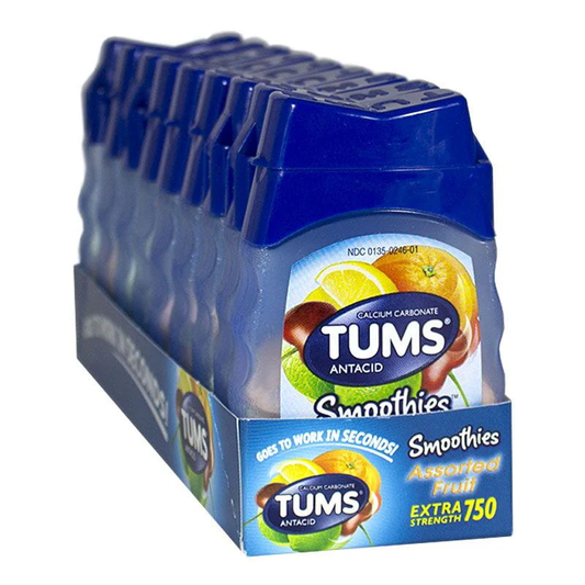 Tums X/S Smoothies 12 count per bottle 9/bottles