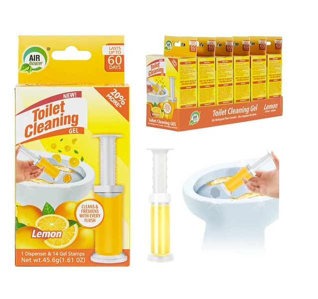 Air Fusion Toilet Cleaning Gel 1.6oz Lemon 6/bx