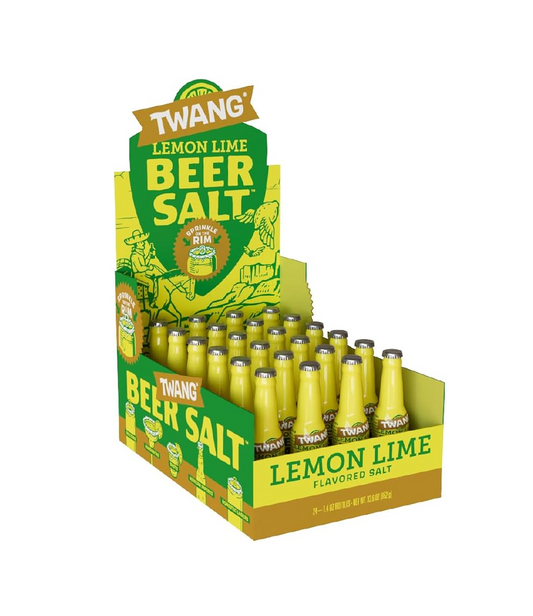 Twang Lemon Lime Beer Salt Seasoning Bottles 24/bx