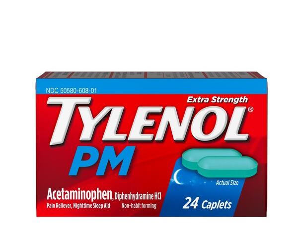 Tylenol PM Caplets 24ct Per Bottle 12bx
