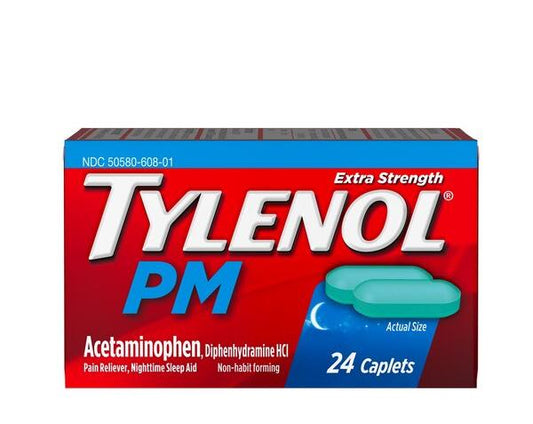 Tylenol PM Caplets 24ct Per Bottle 12bx