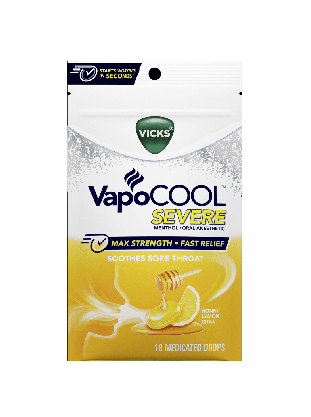 Vicks Vapocool Cough Drops 18ct 12/bx